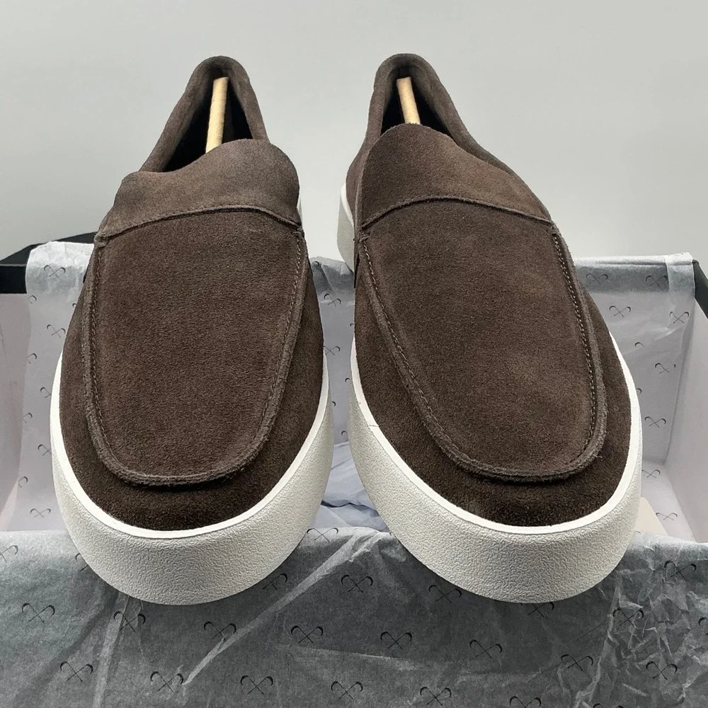 Saint Morta Hemisphere Brown Suede Slip On Loafers Mens Size 8 Platform Sneakers